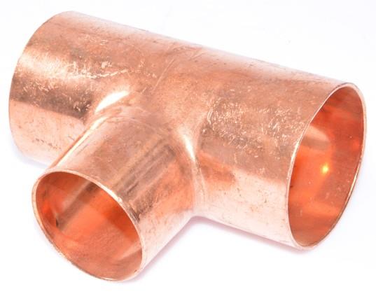 Copper T-piece reduces i / i / i 54-42-54 mm, 5130