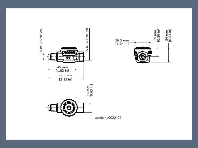 Danfoss SGP6FN 014L0171 Hublot d'inspection avec indicateur 6mm de sertissage I/A