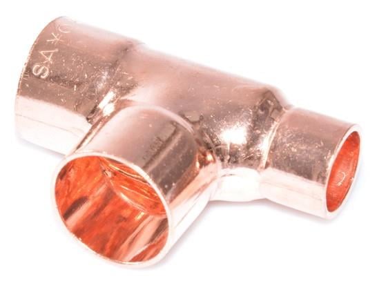 Copper T-piece reduces i / i / i 22-22-15 mm