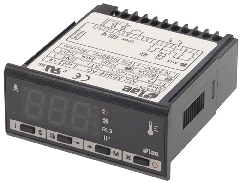 Controlador para cámaras frigoríficas LAE AT2-5BS4E-AG, 230 V CA NTC/PTC