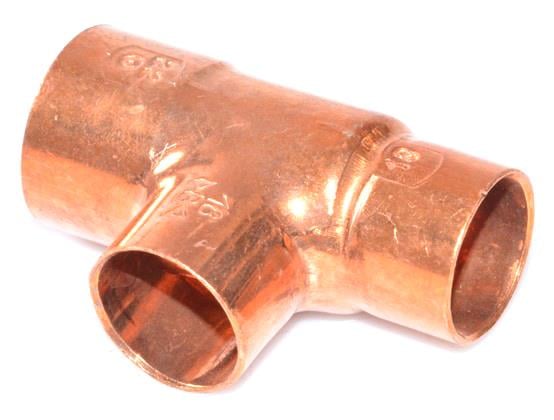 Copper T-piece reduces i / i / i 22-18-18 mm, 5130