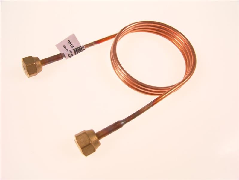 Conduite de compensation de pression / tube capillaire avec écrou 1/4 "SAE, L = 1 m, d = 2,5 mm