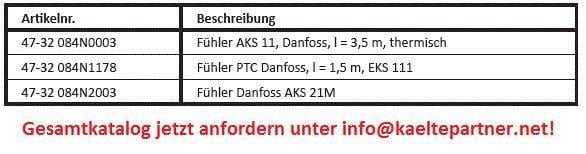 Voeler AKS 11, Danfoss - L = 3,5 m, temperatuur
