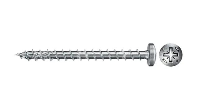Countersunk head screw 5 x 70 mm, (FPF II PZF), PZ, white zinc, 100pcs.