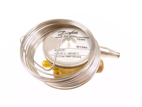 Thermostatic expansion valve top Danfoss TEN 5, R134a, without MOP