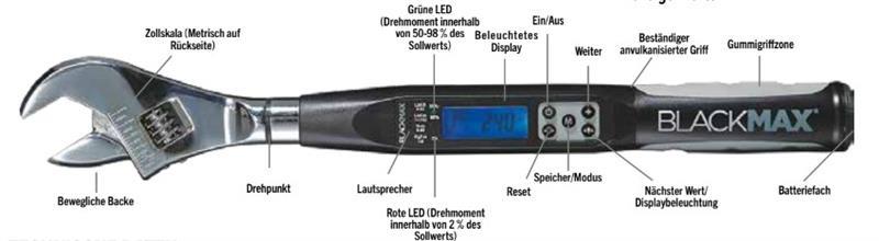 CPS BLACKMAX adjustable electronic torque spanner BTLDTW