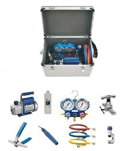 Tool case (vacuum pump flaring device, pipe deburrer, installation aid, pipe cutter, aluminium case), VTB-5A Value