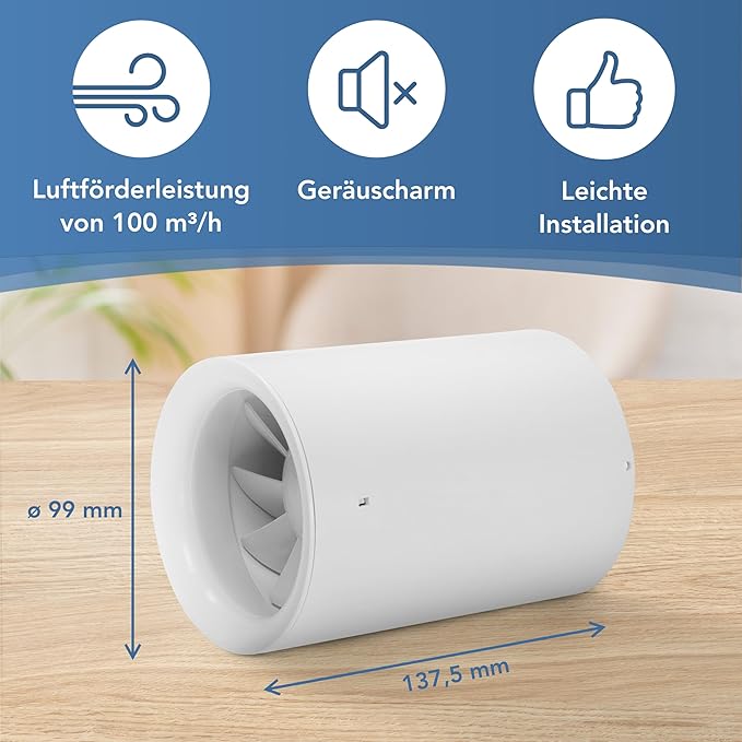 Soler & Palau Toilet/Badkamer ventilator 98 mm 95 m3/u 13 W DECOR100CZ 5210000500