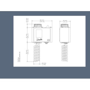 Differential thermostat DANFOSS KP62, 060L1110, field calibration -30..+15°C adjustable differential 2°-10°C