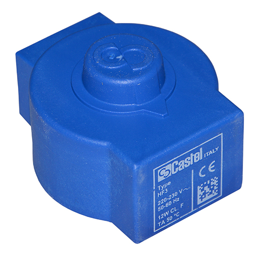 Coil for solenoid valve Castel, 9320/RA6, HF3, 12W, 220-230V, 50/60HZ
