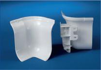 Hygiene strip for inside corner 3-step, white, RAL 9010