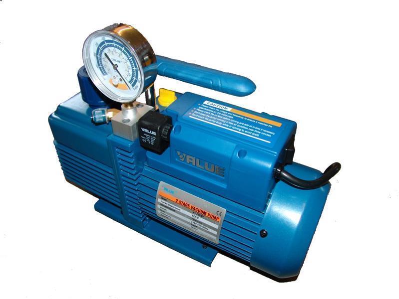 2-stage vacuum pump with vacuum gauge, V-i260SV, 142 l/min, 220V