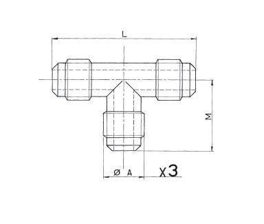 T-piece 3/4 "SAE WIGAM T2-12