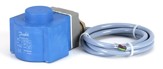 Coil for solenoid valve Danfoss BH230CS, 230V AC 50/60 Hz, with cable, 22W, IP67