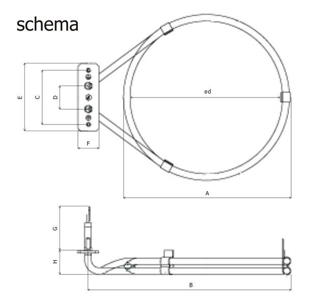 HEATING ELEMENT CIRCULAR 2000 W, D = 185 MM, AMICA