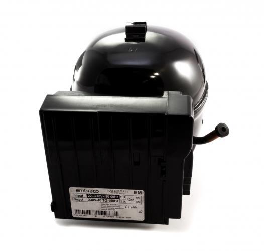 Speed-controlled compressor Aspera Embraco VEMC7C with E-kit, LBP - R600a, 230V, 40/150Hz, 3PH