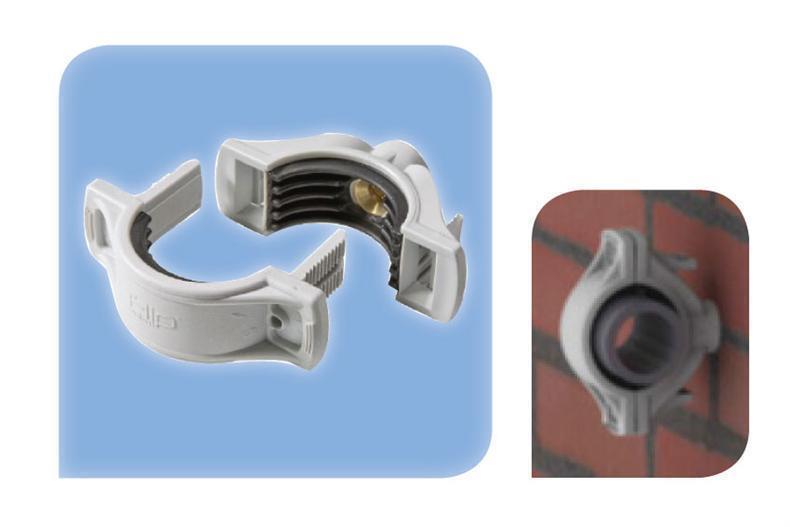 Plastic/rubber pipe clamp 32 - 36 mm, M8 - NRW 1"