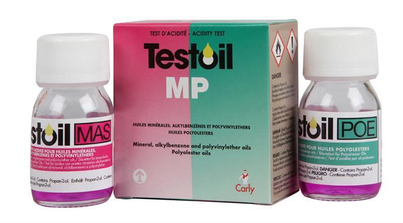 Acid tester kits: 1 TESTOIL MAS + 1 TESTOIL POE Testoil-MP, 2 bottles 30 ml