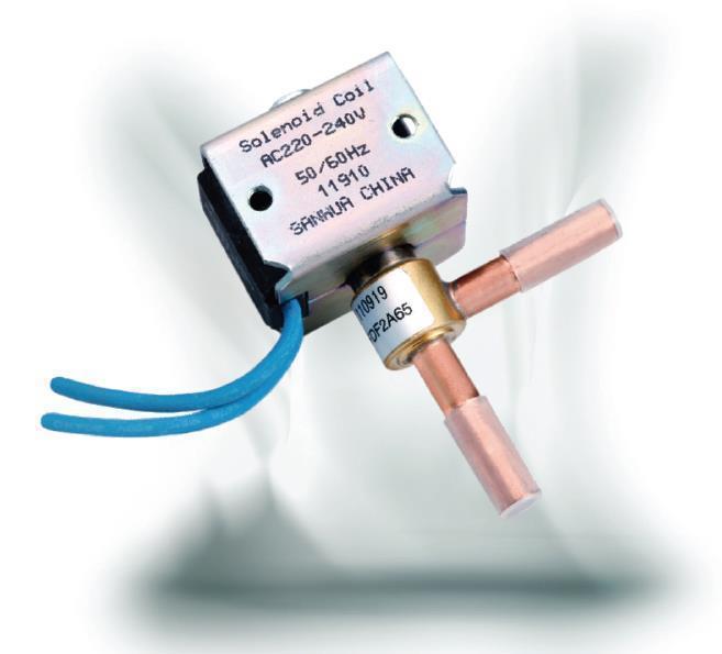Solenoid valve Sanhua NC, kv 0.80, solder 1/4", FDF2A94, without coil