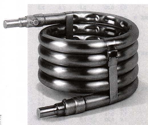 Schmöle K 5-9 WT coaxial condenser, 9.0 kW, 1.0 m3/h