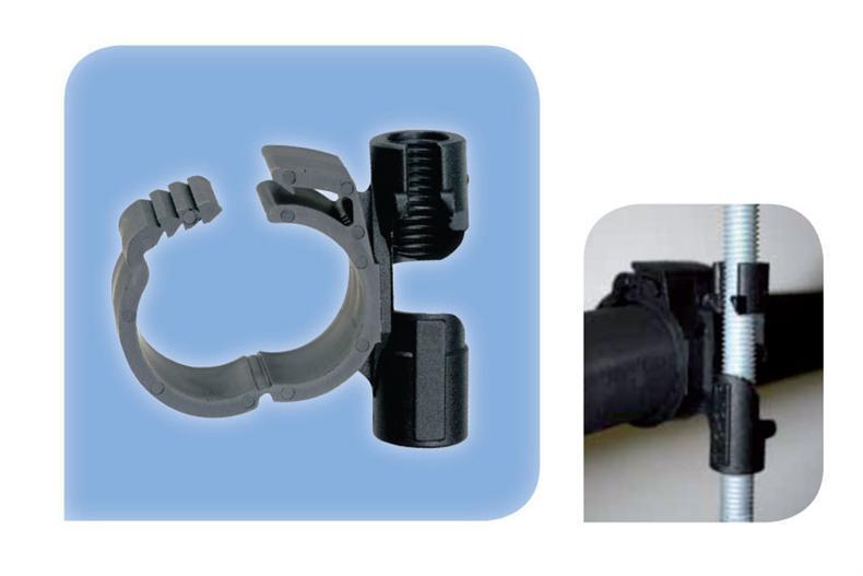Plastic pipe clamp 1.3/8", M8 (7 pcs.)
