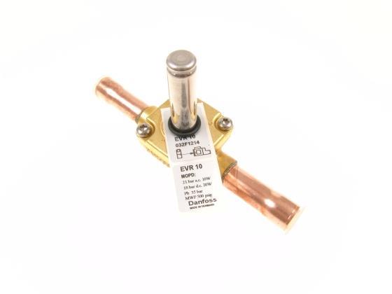 Solenoid valve Danfoss EVR 10 NC, solder 16 mm ODF, kv 1.90