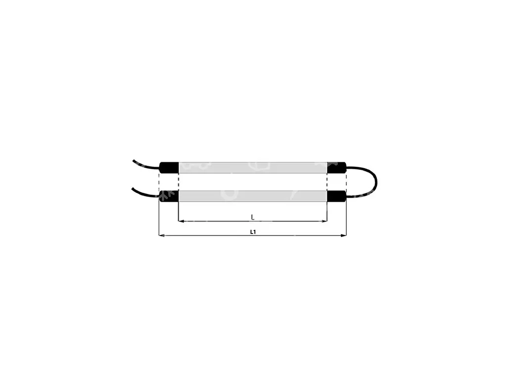Heater for evaporator, 2x850 W, 230 V, 2X D=8.5 MM, L=1650/1720 MM