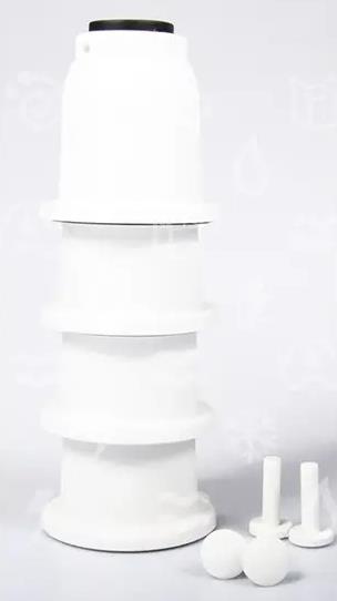 Mounting plinth, d = 100 mm, H = 100/130 mm, M = 300 kg, white
