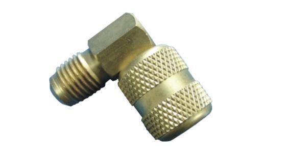 Shut-off valve car air conditioning angle 1/4" M x 1/4" F, Schneider
