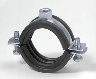 Pipe clamp double screw without sound insulation M8/M10 67-71 mm