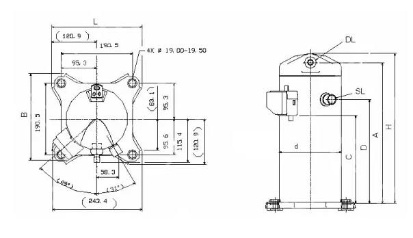 Compressor Copeland ZP54K5E TFD 522