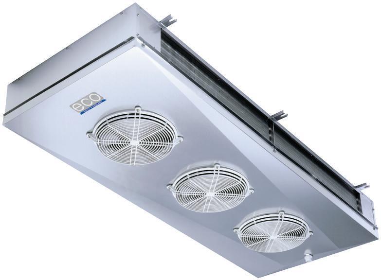 Double discharge air cooler ECO DFE35EH3ED, 14.3 kW / 12.1 kW, fan 5x315 mm, electric defrost - not available, replaced by GDE315E4ED