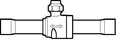 Ball valve Danfoss GBC 22s, 7/8" (22 mm) ODF solder connections