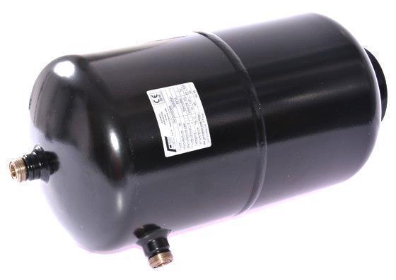 Refrigerant collector, 45 BAR, 2.3 l, inlet 10 mm ODS, outlet 1", M8,