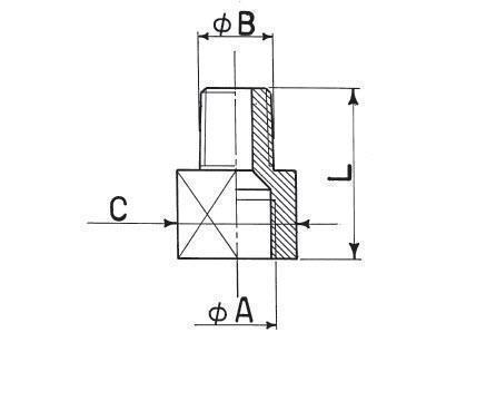 Reducing nipple flared connection f. 1/4 x NPT 1/8 WIGAM U5-4A