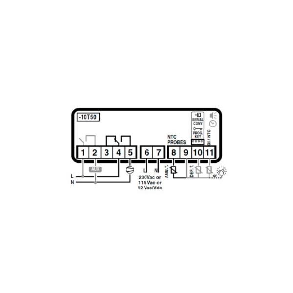 Carel Easy PJEZS0H000 electronic refrigeration controller incl. 1 sensor 230V