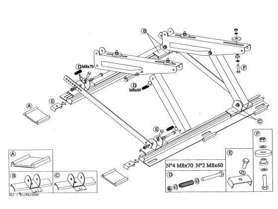 Roof bracket, load capacity 140 kg