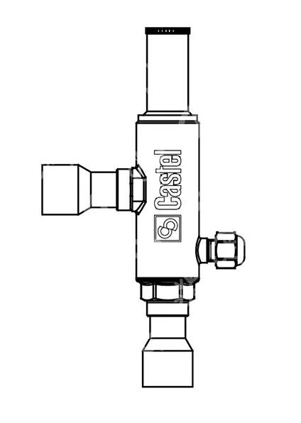 Castel evaporation pressure regulator, CO2, 3335EL/5S, 16 mm ODF